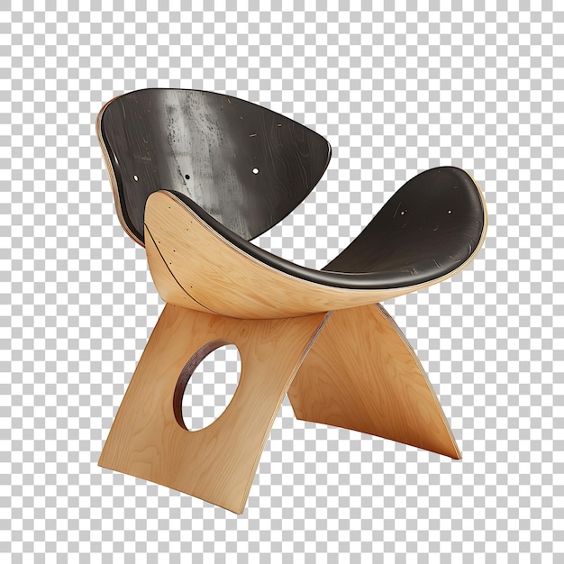 PSD ontwerp van een geïsoleerde png-stoel met een doorzichtige achtergrond