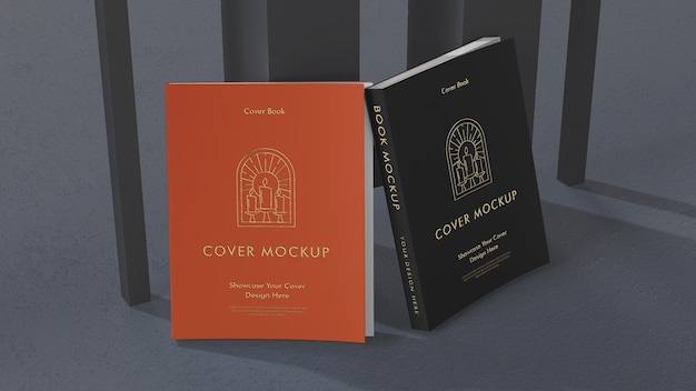 Ontwerp van een mock-up van de omslag van een boek