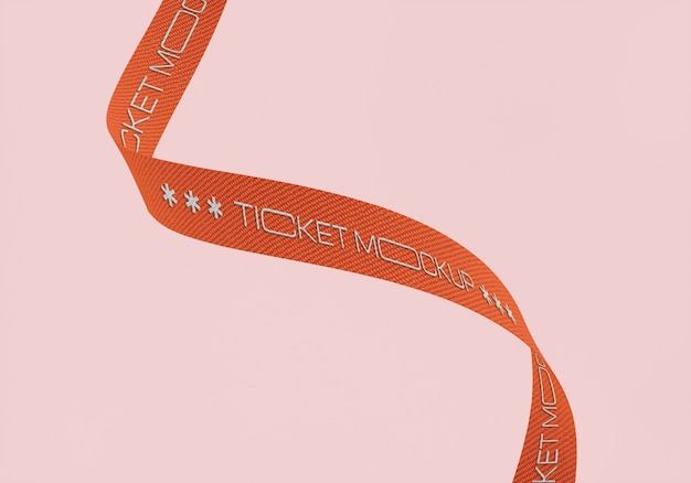 PSD ontwerp van een mock-up van een armbandticket