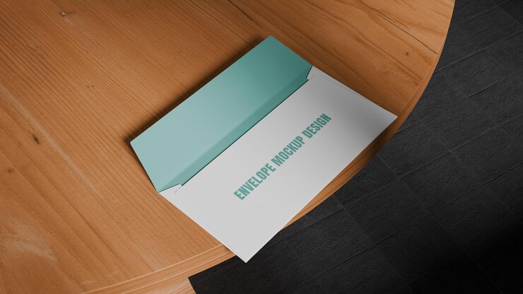 ontwerp van een mock-up van een envelop voor branding