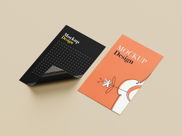 ontwerp van een mock-up van een flyer met één bladzijde