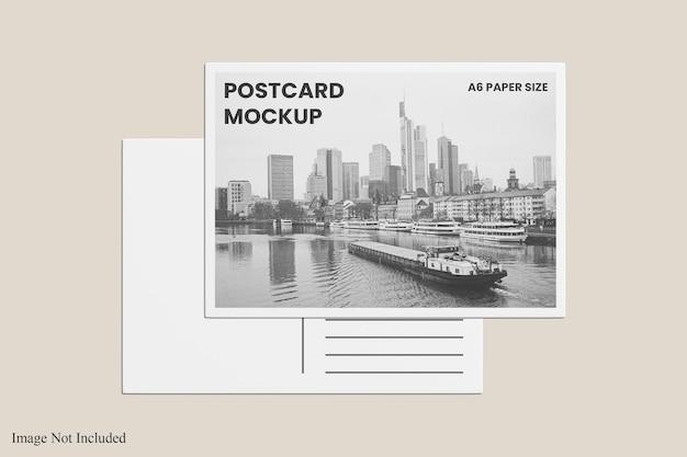 PSD ontwerp van een mock-up van een uitnodiging of een postkaart