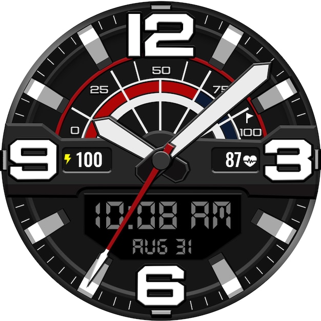PSD ontwerp van het horloge 6.
