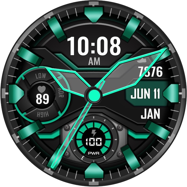 PSD ontwerp van het horloge 7.