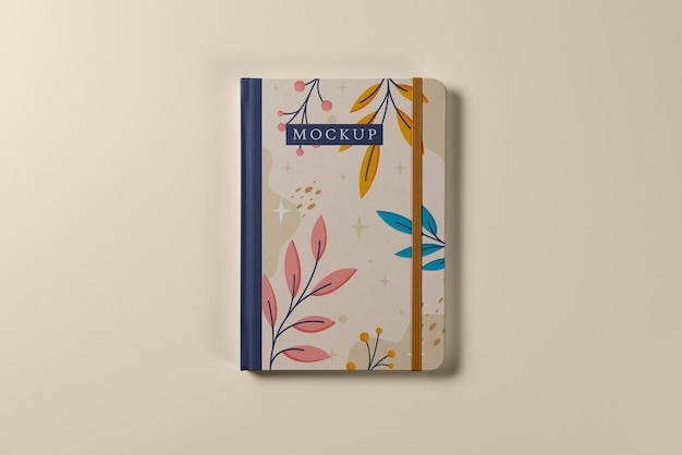 Ontwerp van het mock-up van de omslag van het notitieboek