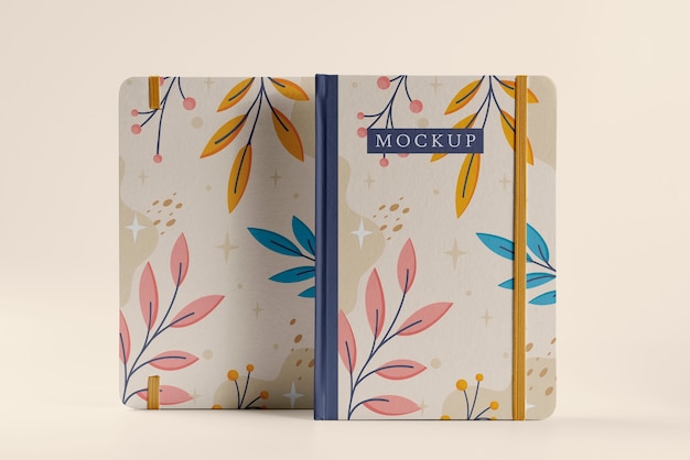Ontwerp van het mock-up van de omslag van het notitieboek