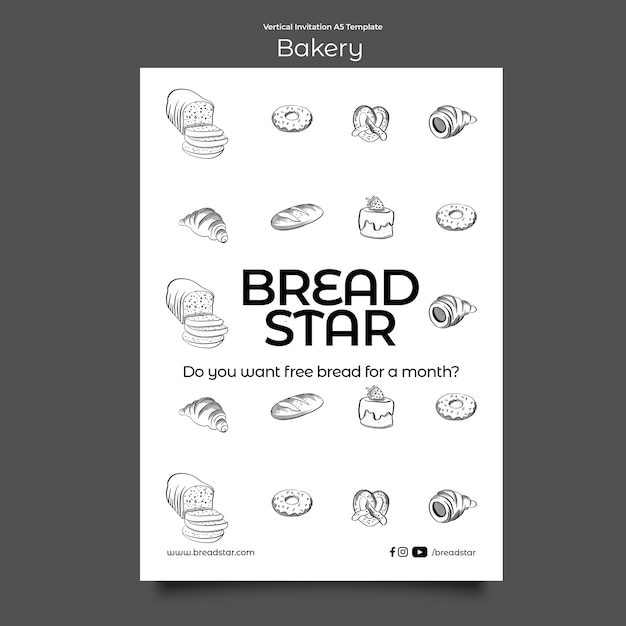 Ontwerp van het sjabloon van de bakkerij