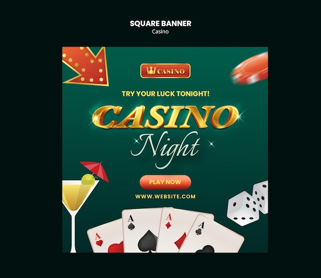 Ontwerp van het sjabloon van het casino