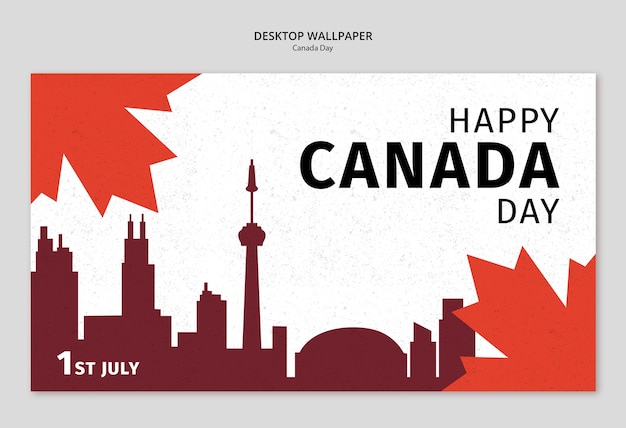 PSD ontwerp van het sjabloon voor canada day