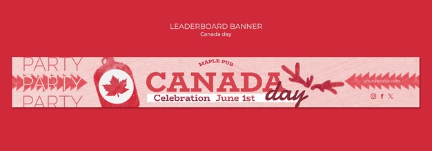 PSD ontwerp van het sjabloon voor canada day