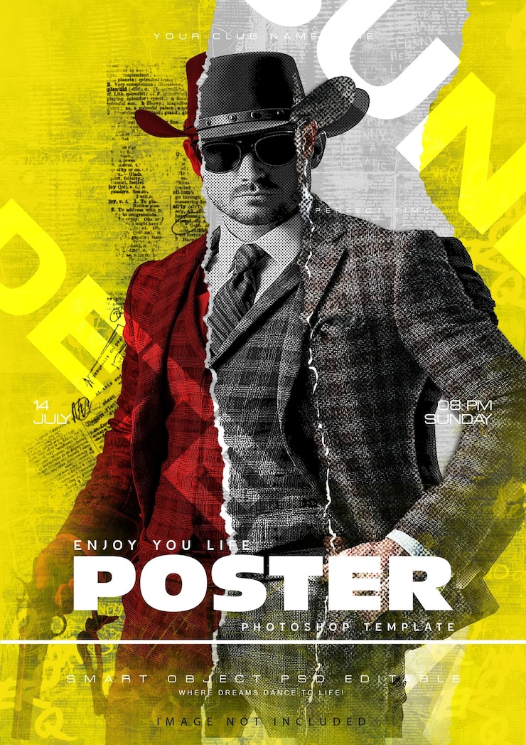 PSD ontwerp van plakkaat van gescheurd papier