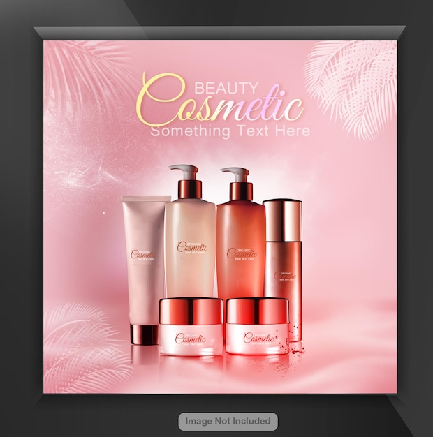 Ontwerp van posters voor de verkoop van cosmetica