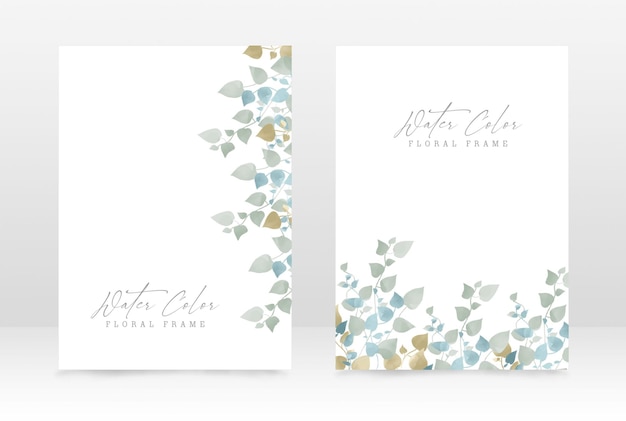 PSD ontwerpsjabloon voor aquarel bloemen bruiloft uitnodigingskaart