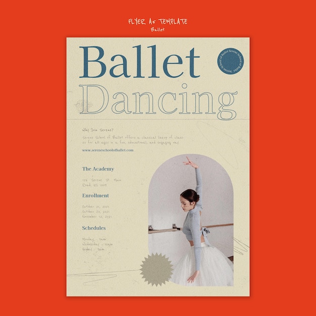 PSD ontwerpsjabloon voor balletposter