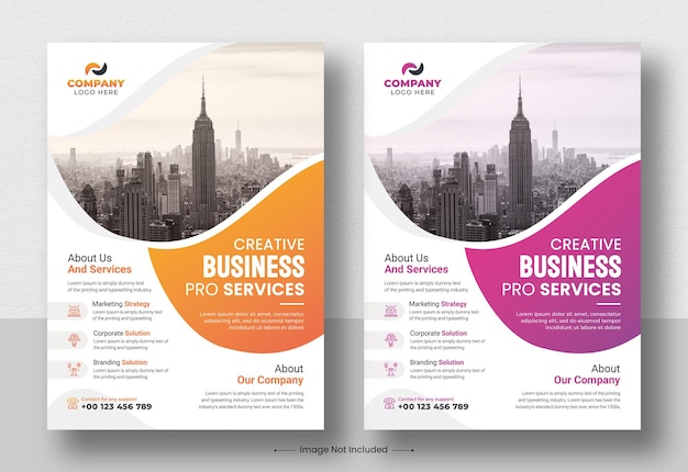 PSD ontwerpsjabloon voor digitaal marketingbureau zakelijke flyer brochure