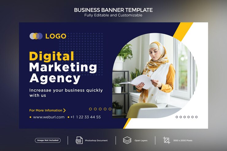 Ontwerpsjabloon voor digitale marketingbureaus