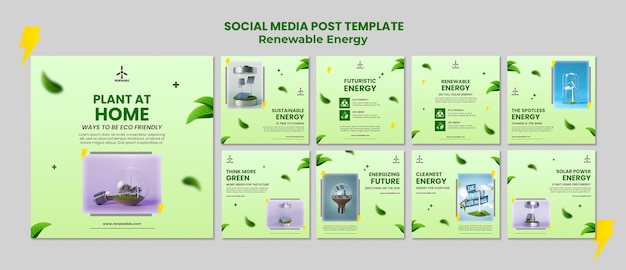 PSD ontwerpsjabloon voor gradiënt hernieuwbare energie