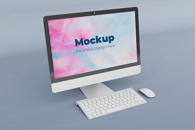 Ontwerpsjabloon voor moderne computer mockup