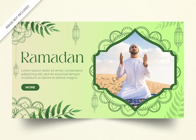 Ontwerpsjabloon voor Ramadan-banner