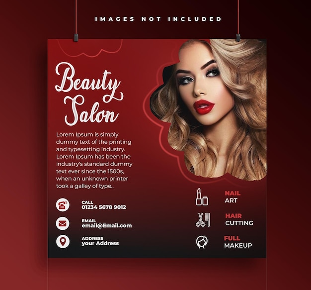 PSD ontwerpsjabloon voor salonposter