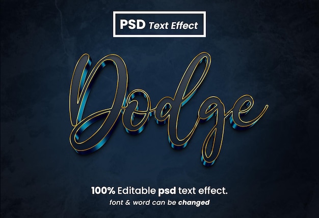 PSD ontwijk 3d-teksteffect