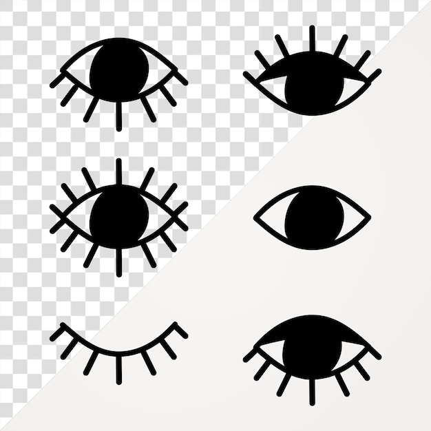 Oogen png patroon hand tekenen mystiek clipart
