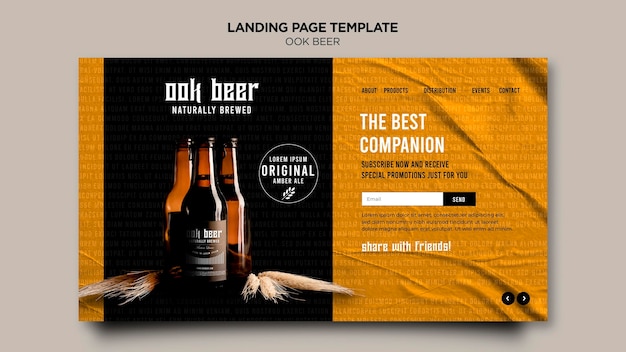 Ook beer landing page template