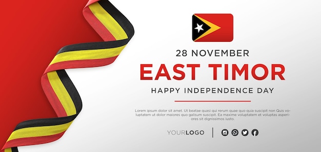 Oost-timor (zie timor-leste) banner voor de viering van de nationale onafhankelijkheidsdag, nationale verjaardag