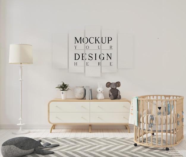 Ooster mockup in modern nursery room