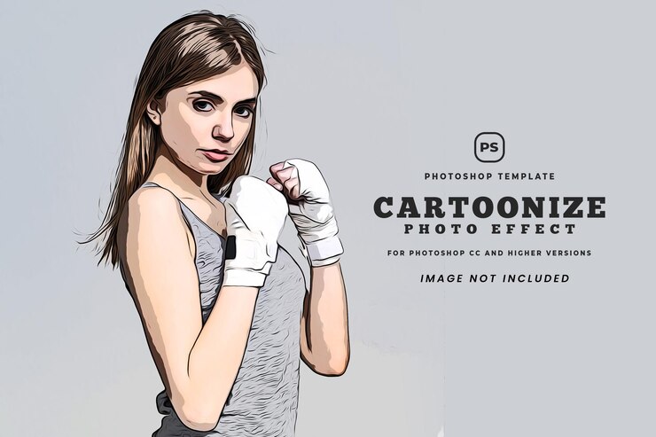 Op de omslag van een boksende vrouw staat een cartoonafbeelding.