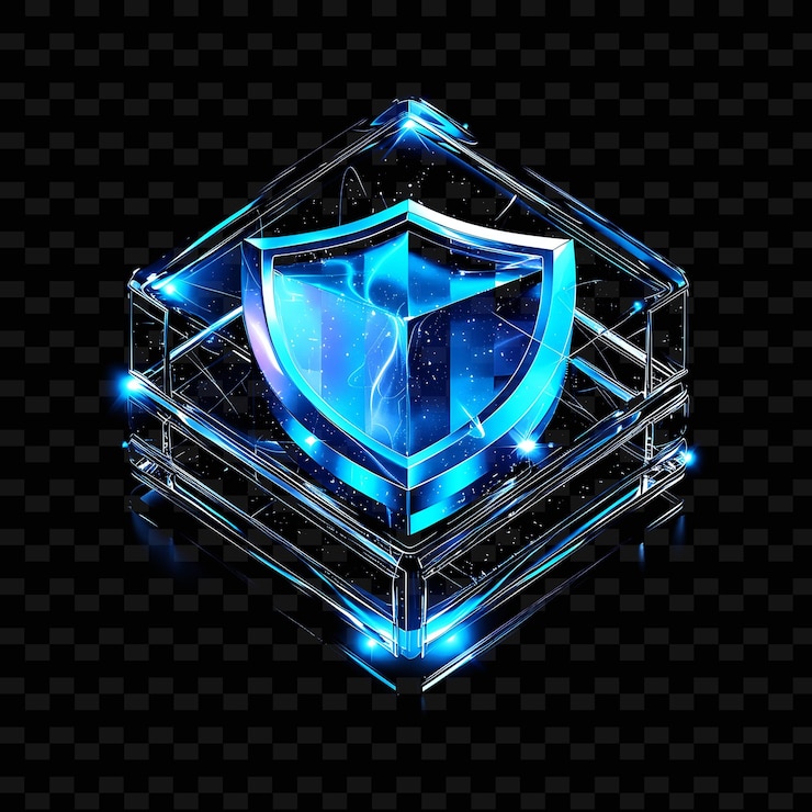 PSD opaque glassy twinkling firewall icon with isometric design outline y2k shape trending decorative
