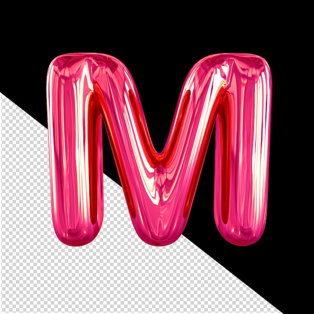 PSD opblaasbaar 3d-symbool letter m