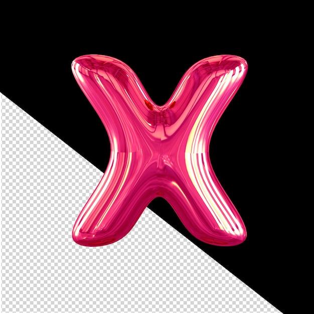 Opblaasbare 3d-symbool letter x