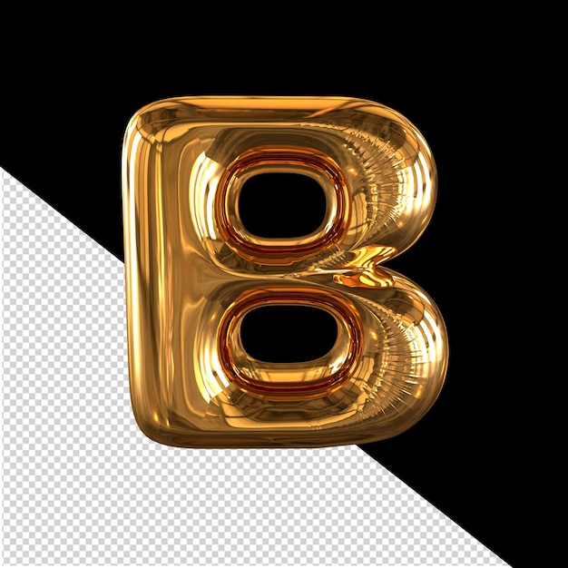 Opblaasbare symbool letter b