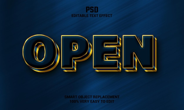 PSD open 3d bewerkbaar teksteffect met achtergrond premium psd