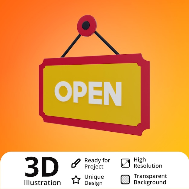 Open 3d illustration