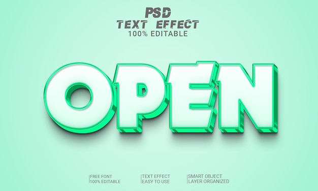 Открыть psd-файл с 3d-текстовым эффектом