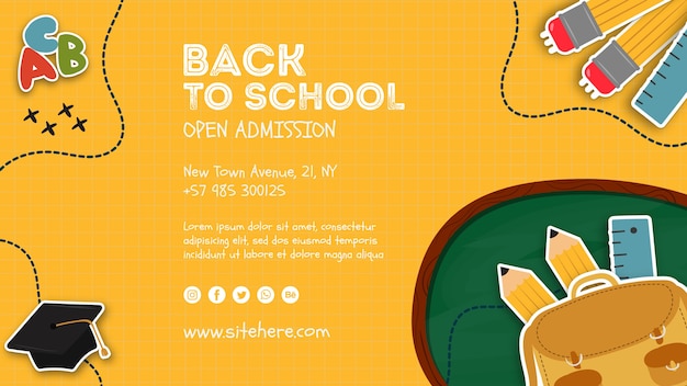 open admission announcement poster template 