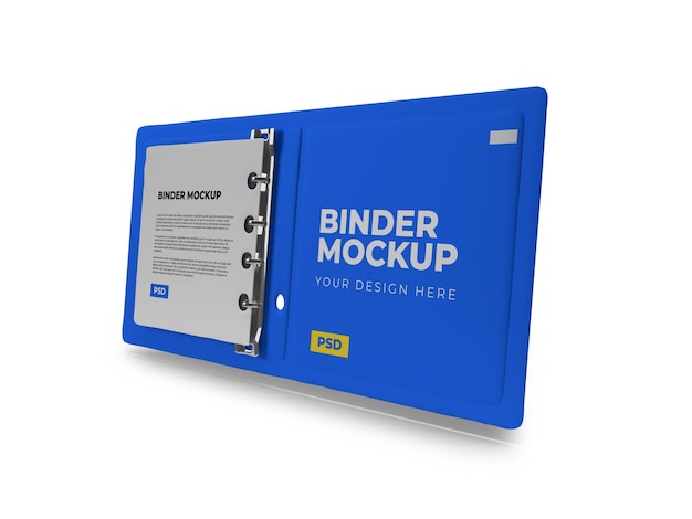 Open Binder Mockup 3D-illustratie