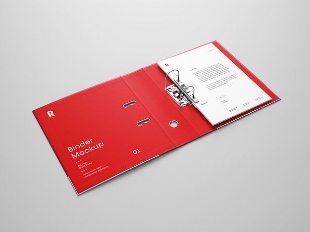 PSD open binder mockup