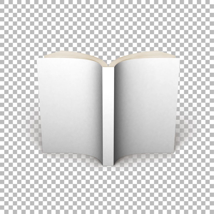 PSD an open blank book symbolizing creativity and potential for writing or drawing