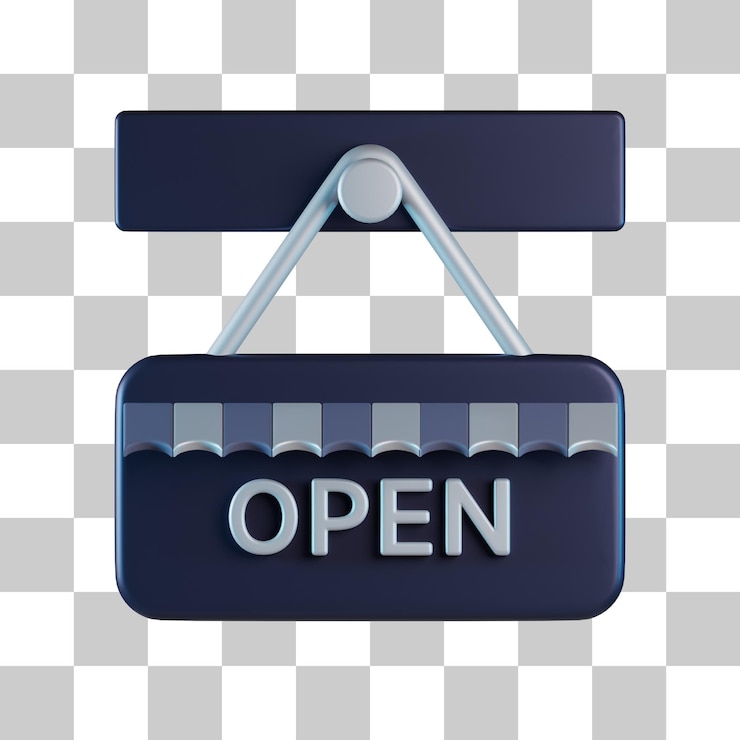 PSD open board 3d icon