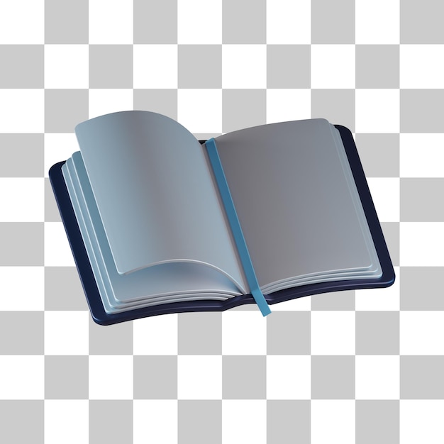 Open boek 3d-pictogram