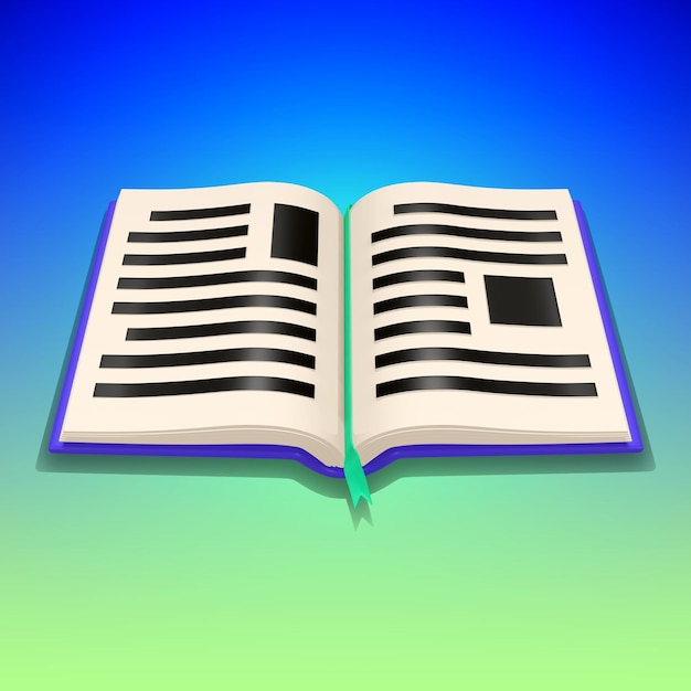 Open Book Illustration