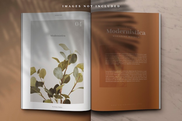 Open Book or Magazine Mockup