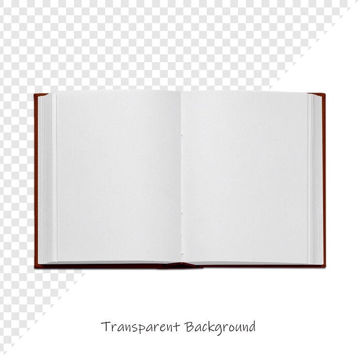 PSD open book mockup with blank pages