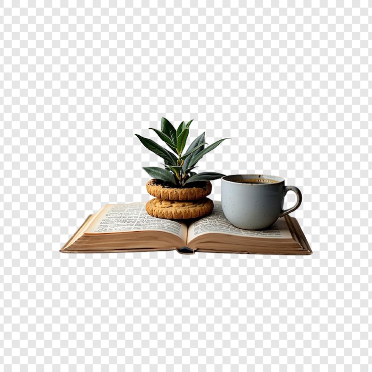 PSD 植物が育つ開いた本