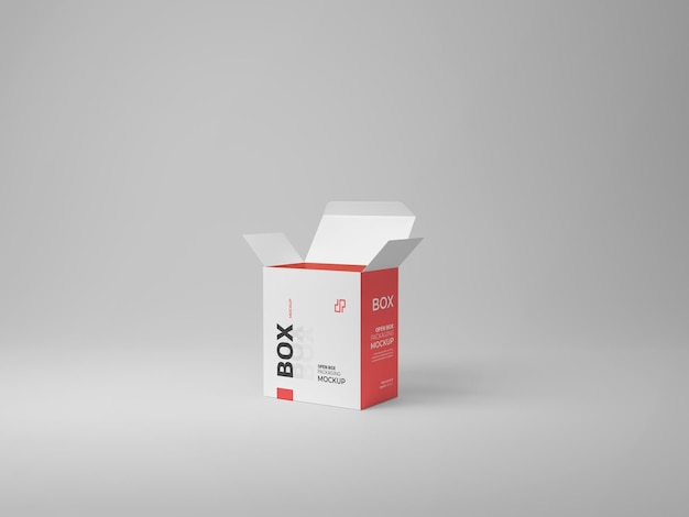 Open box packaging mockup