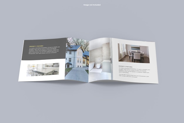 Open brochure mockup