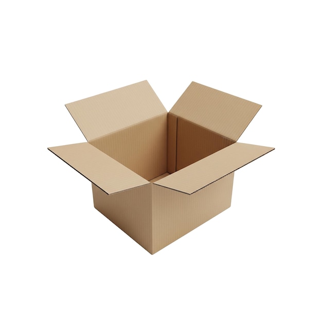 Open Cardboard Box Ready for Shipping